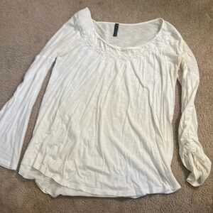 Free People smocked tunic with adjustable bell sleeves